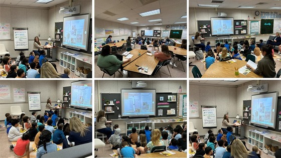 collage of students learning