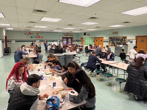 Families playing Bingo