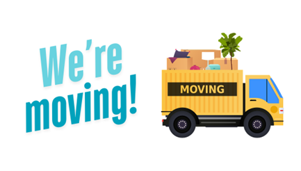 we're moving  yellow truck