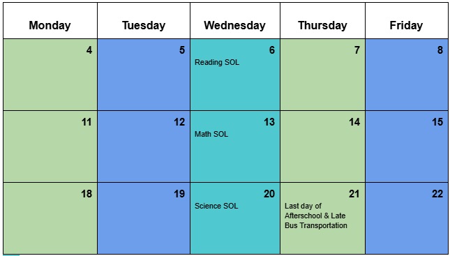 Calendar at a Glance