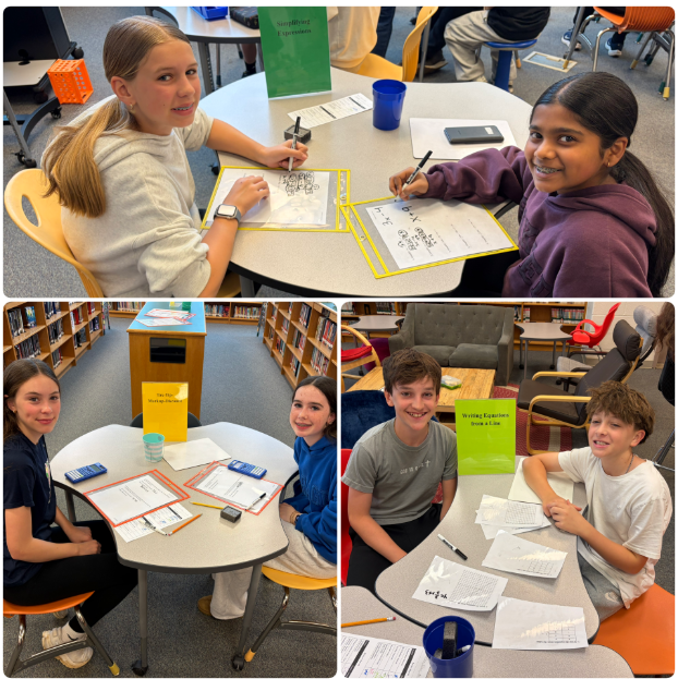 Math 7 Honors and Math 7 students vistied the Kilmer Library