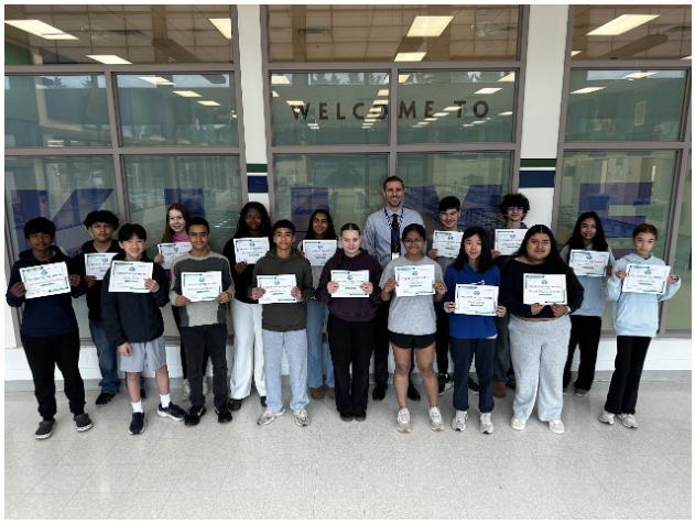 April Student of the Month award recipients