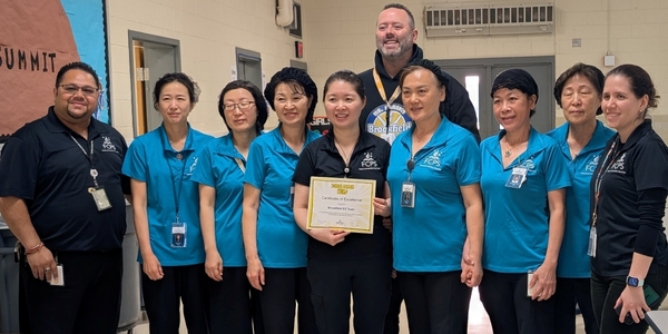Our cafeteria staff were celebrated with the School Lunch Hero Award!