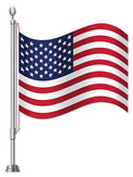 american flag and pole
