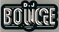 Initials "D J Bounce" in gray black and white