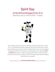 Dining for Dollars - May 13 - North Point Village Chik-fil-a 