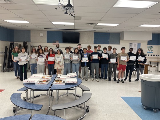 Cav Kudos winners from May 1st accept their certificates