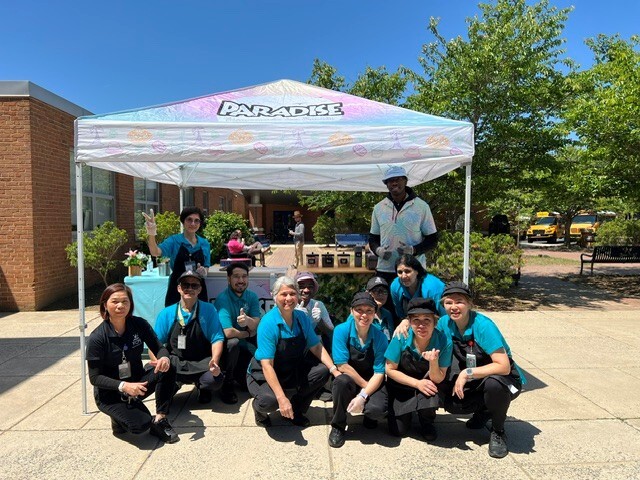 Woodson Staff enjoying Paradise Ice Cream