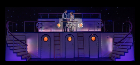 image of students on the top of the boat in Anything Goes