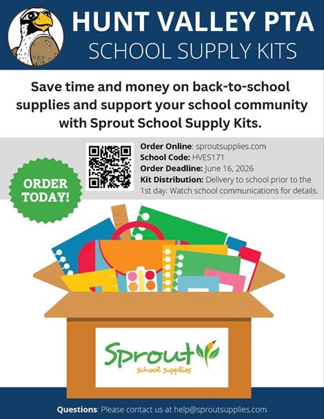 Hunt Valley PTA school supply kits QR code