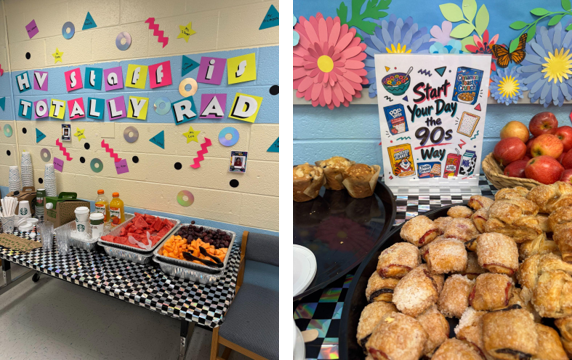 breakfast for the staff provided by the PTA