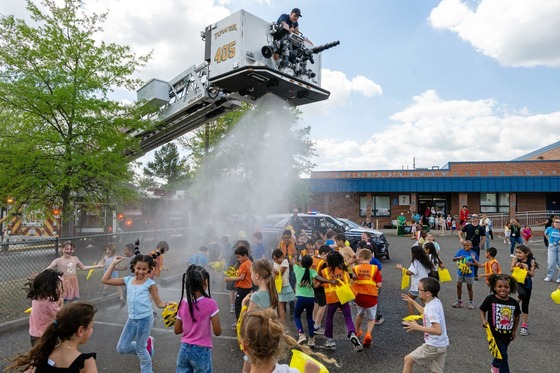 students playing on a blacktop