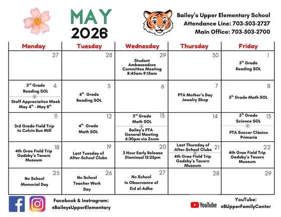 Update May Calendar