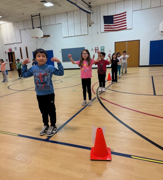 Students in P.E. Class