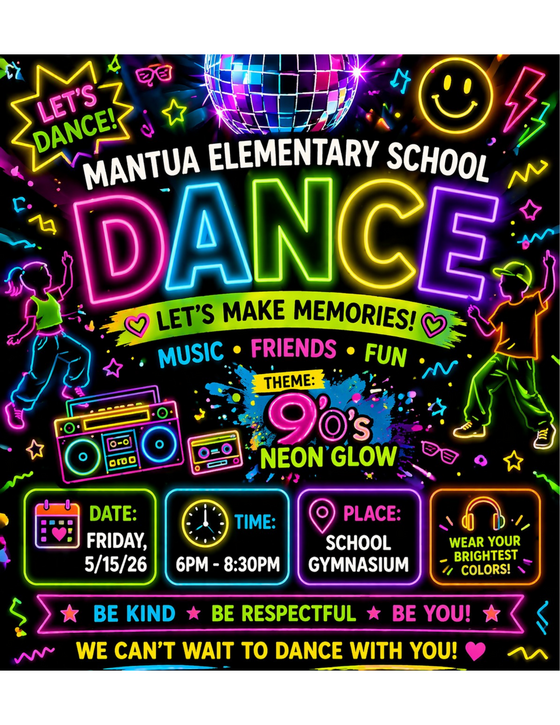 flyer for PTA spring dance, details in text