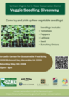 Flyer advertising seedling giveaway at Arcadia Center