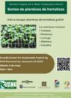 Flyer for seedling giveaway at Arcadia Center in Spanish