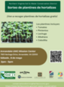 Flyer advertising seedling giveaway at Annandale UMC Mission Center in Spanish