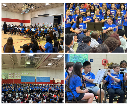 students playing instruments and singing