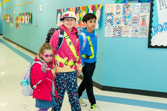 Patrols escorting student