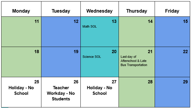 Calendar at a Glance