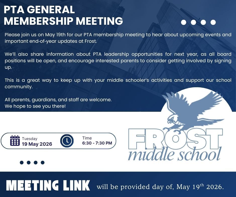 PTA MEeting Info