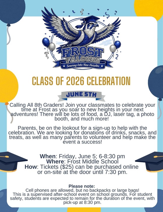 8th Grade Celebration Information