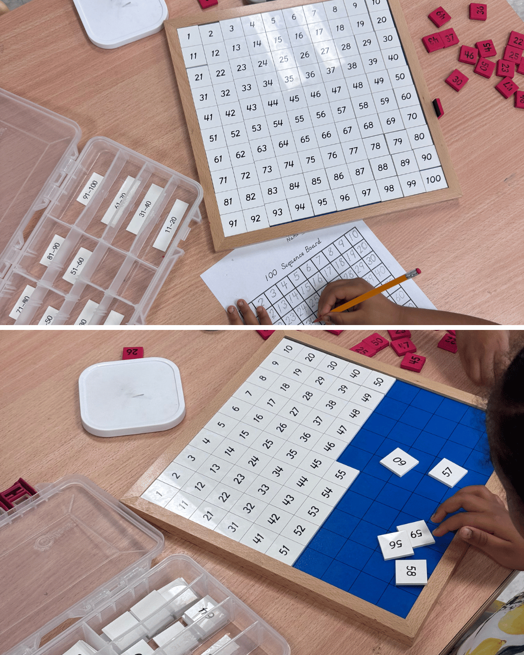 Montessori number boards