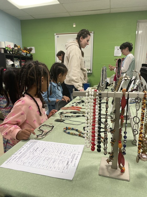 students shopping for jewelry