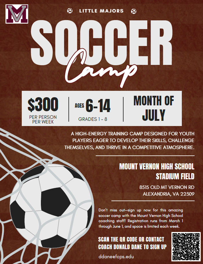 a photo of the Little Majors Soccer Camp flyer