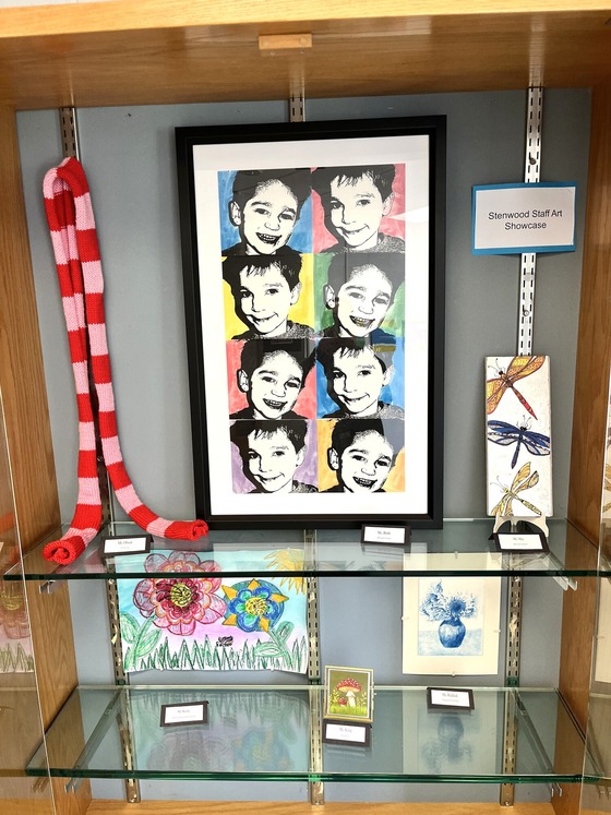 A picture of artwork created by staff members for the Staff Art Show