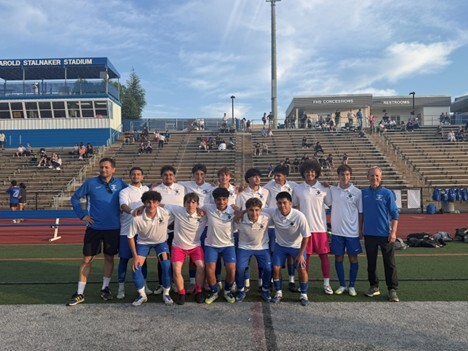 Soccer players on the field