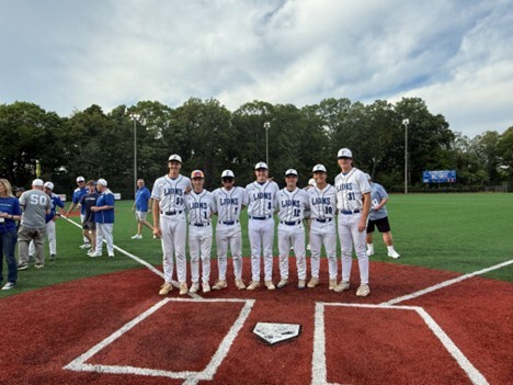 Baseball players on a field