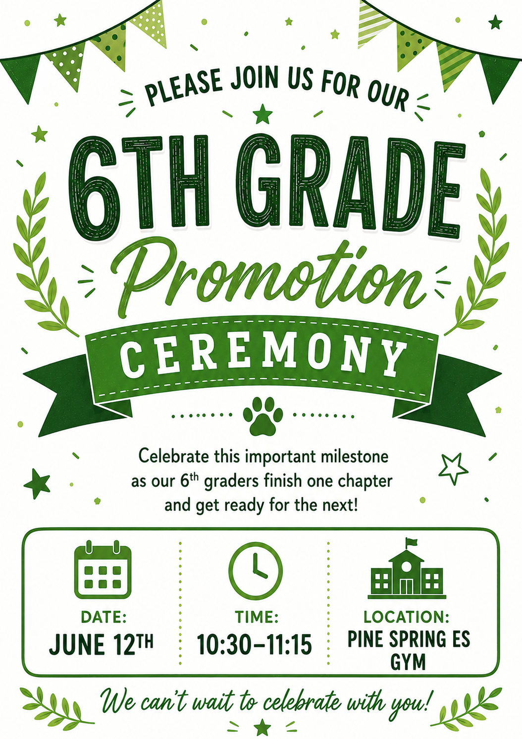 6th grade promotion 