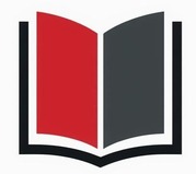 open book that is gray and red