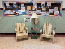Student built chairs and table