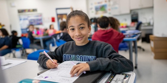 student smiling