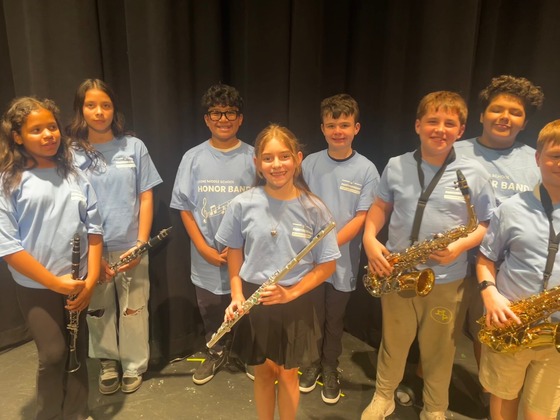 Students that performed in the Westfield Area Honor Band.