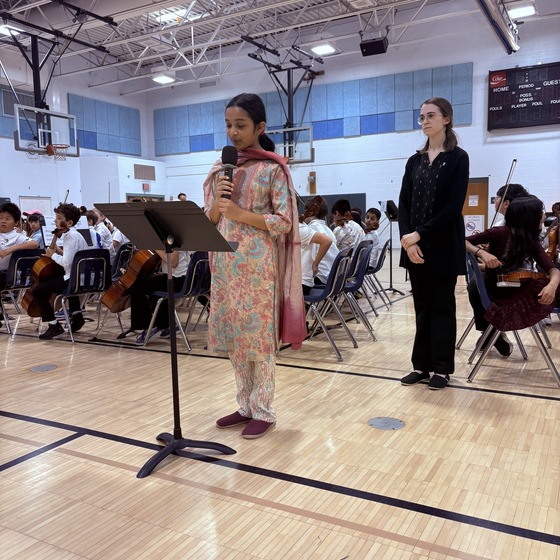 strings students at their concert