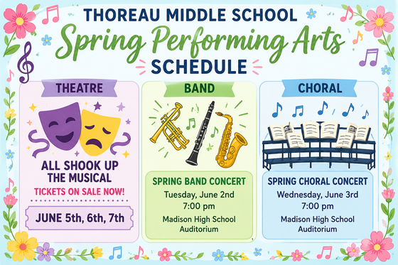 Thoreau Middle School Spring Performing Arts!