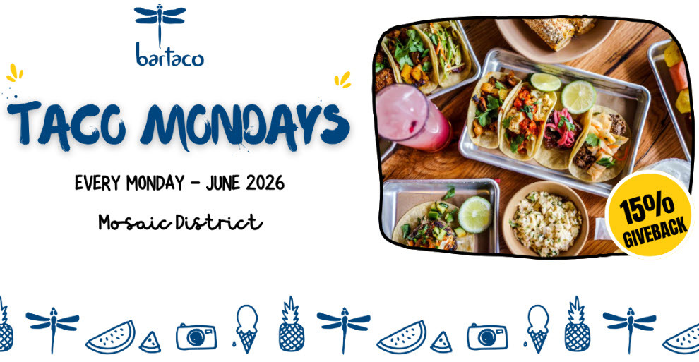 flyer for taco Mondays event