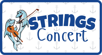 Strings Concert with Flipper and his friend playing a violin and holding a bow