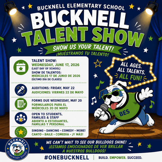 Talent show audition flyer