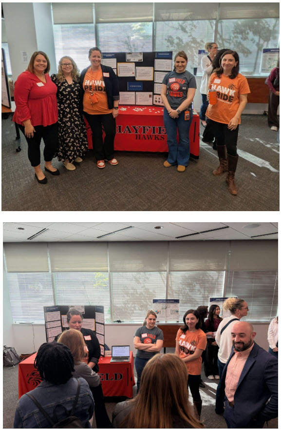 images of FCPS staff members in front of a tri-fold board