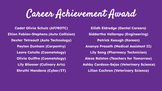 Career Achievement Award winners