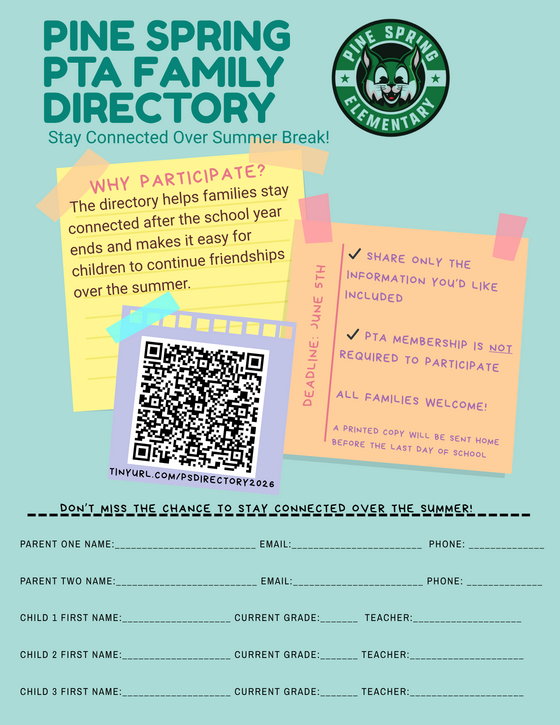 Pine Spring PTA Directory