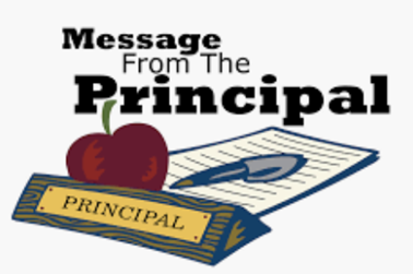 desk name plate with 'principal' message