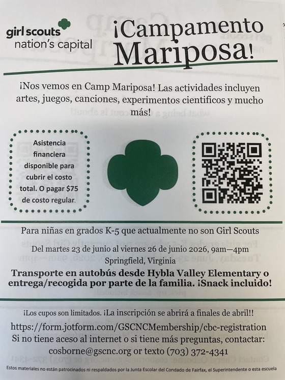 Camp Mariposa Spanish