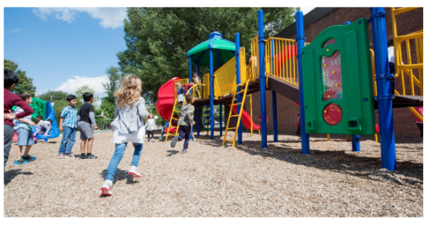ABA-image showing playground with children playing