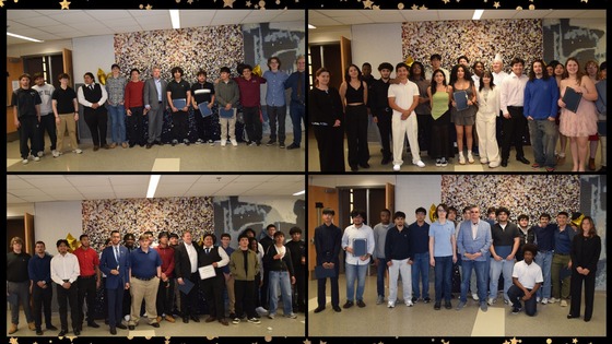 collage of photos of students with their awards